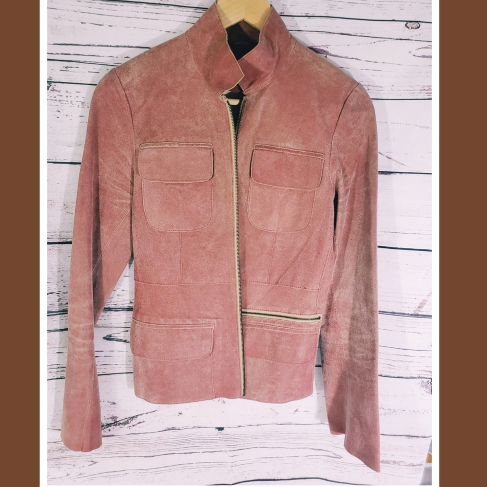 Suede zip up jacket by John Carlisle